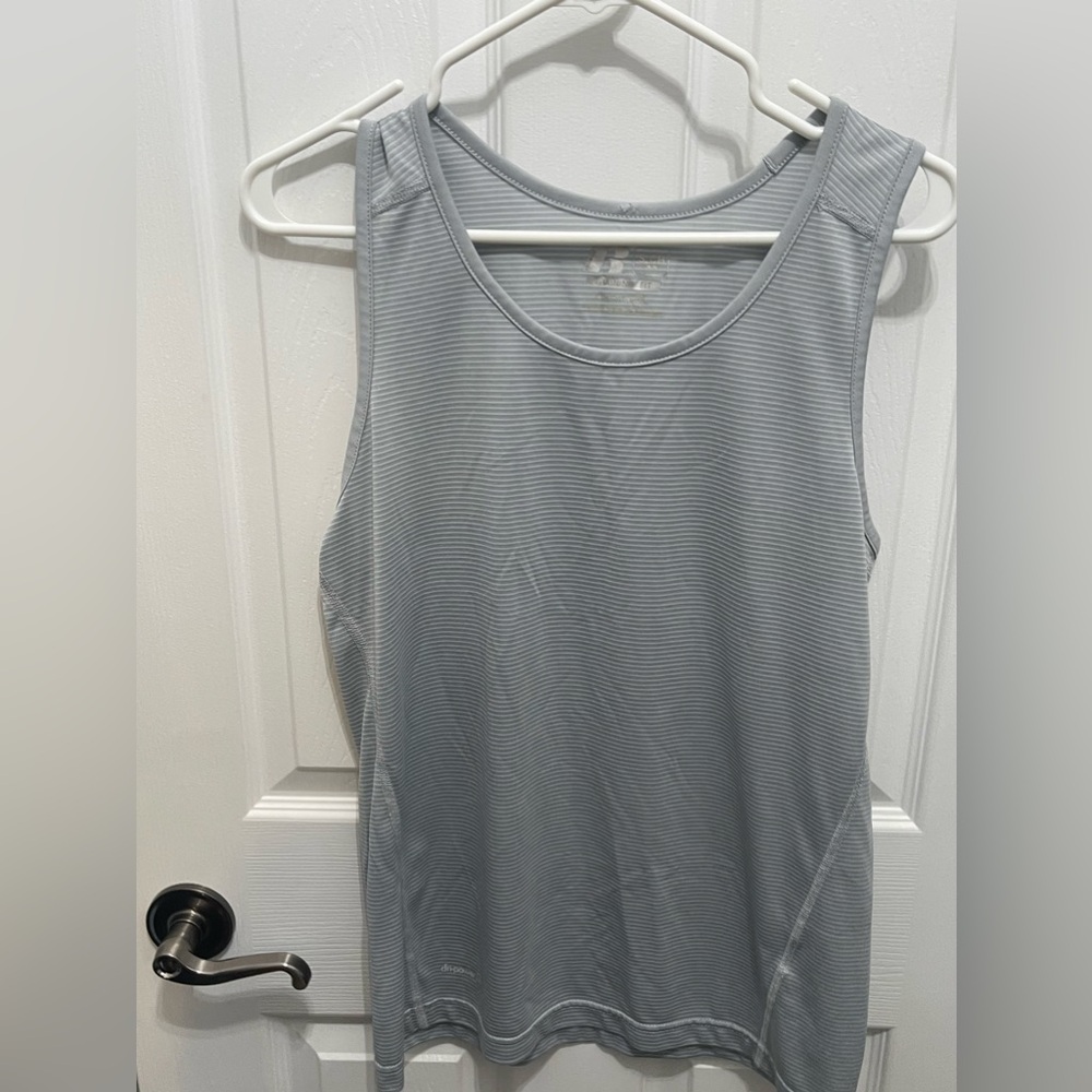 Russell tank top small gray sleeveless top Workout top